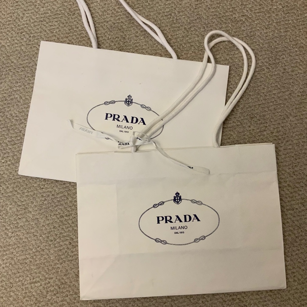 PRADA paper shopping bags